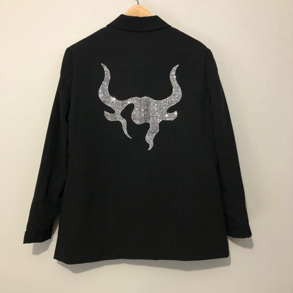 NWT Something New x Emma Fridsell Women’s 2 Blazer Rhinestone Bull Cowgirl